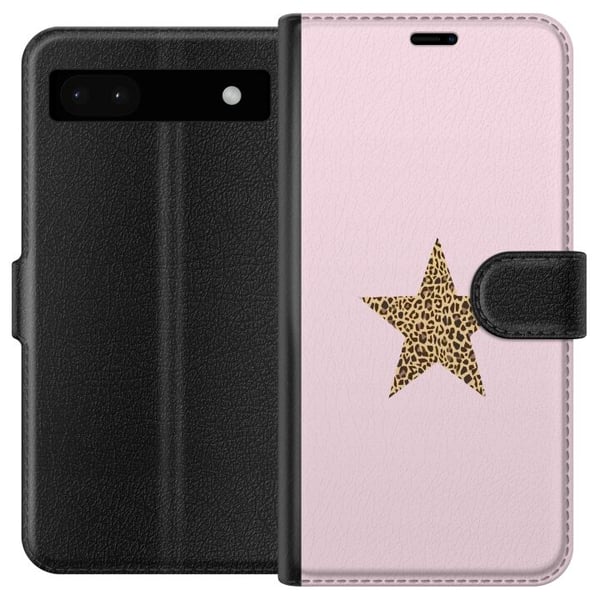 Yhteensopiva Lompakkokotelo Google Pixel 6a Leopard tähti