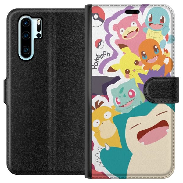 Kompatibel Tegnebogsetui til Huawei P30 Pro Pokemon