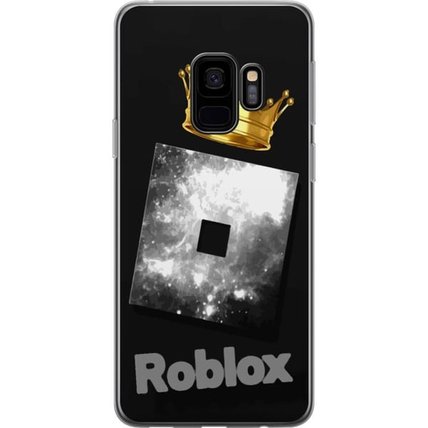 Kompatibelt Mobilskal till Samsung Galaxy S9 Minimalistisk Roblox-symbol i svart och silver med gyllene krona och lyxig gamerestetik Kompatibelt Mobilskal till Samsung Galaxy S9 Minimalistisk Roblox-symbol i svart och silver med gyllene krona och lyxig gamerestetik