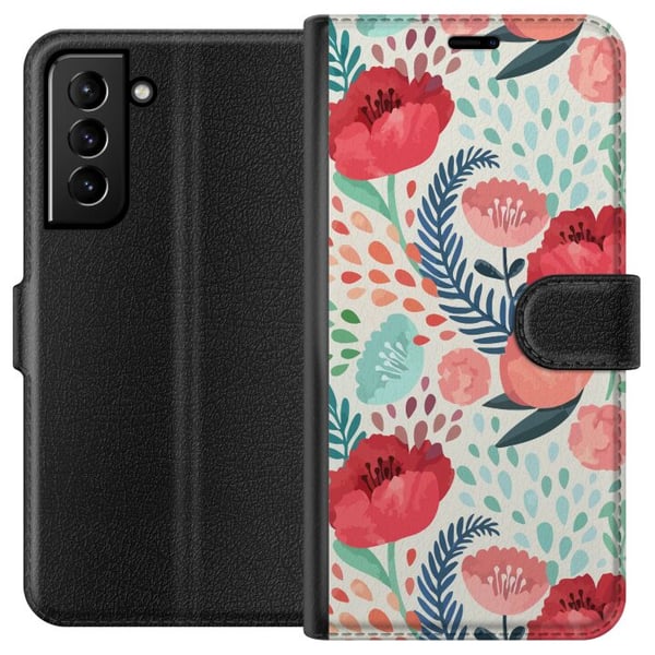 Kompatibelt Lommeboketui til Samsung Galaxy S21+ 5G Planteliv Kompatibelt Lommeboketui til Samsung Galaxy S21+ 5G Planteliv