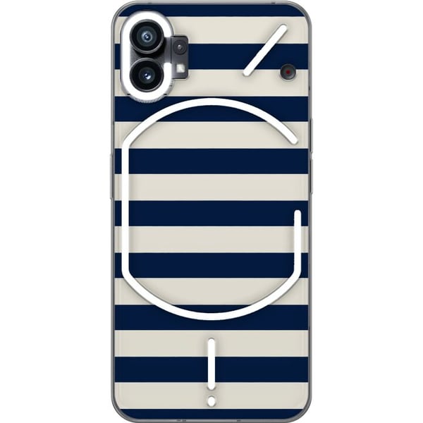 Kompatibelt Mobilskal till Nothing Phone (1) Randigt navy stripes marinblå vit nautical pattern marint mode inspiration tidlöst klassiskt mönster