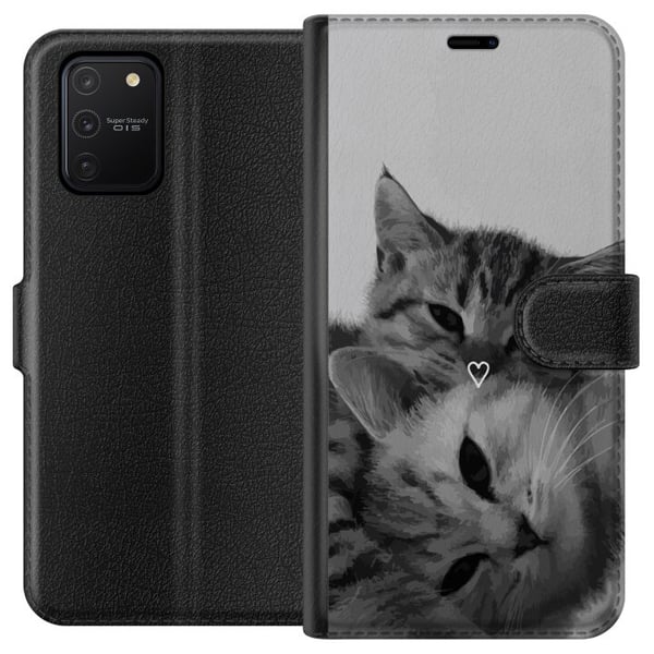 Kompatibelt Lommeboketui til Samsung Galaxy S10 Lite Katt Hjerte Kompatibelt Lommeboketui til Samsung Galaxy S10 Lite Katt Hjerte