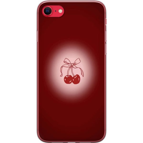 Kompatibelt Mobildeksel til Apple iPhone SE (2022) Cherry Bow kirsebærdesign med sløyfe i romantisk retrostil, rød farge og vintagefølelse