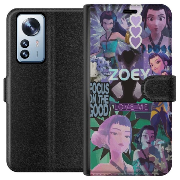 Yhteensopiva Lompakkokotelo Xiaomi 12 Pro Kpop Demoninmetsästäjät Zoey Estetiikka Violetti Rakasta minua Mystinen Idolifiilis