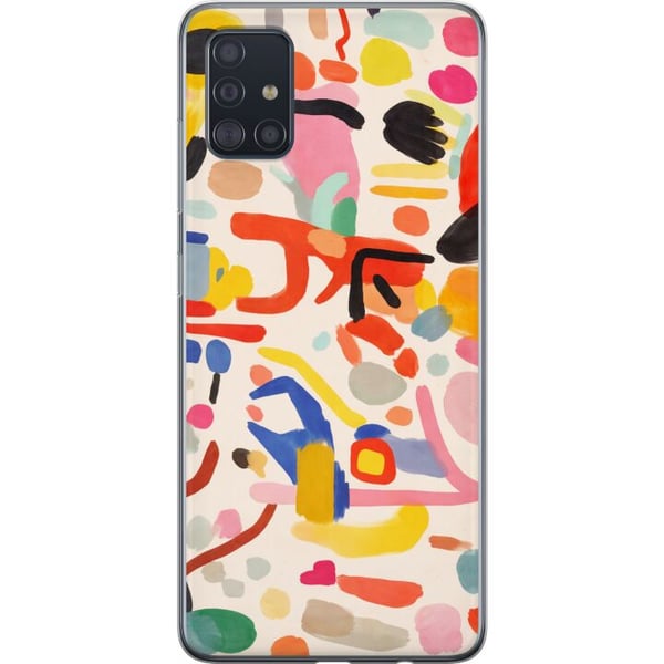 Kompatibelt Mobildeksel til Samsung Galaxy A51 Lekent fargefyrverkeri i moderne abstrakt stil Kompatibelt Mobildeksel til Samsung Galaxy A51 Lekent fargefyrverkeri i moderne abstrakt stil