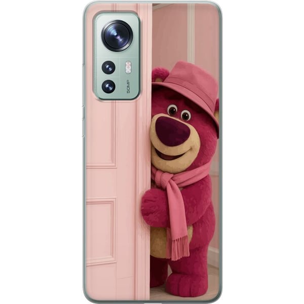 Kompatibelt Mobilskal till Xiaomi 12 Rosa nalle med hatt och scarf söt pastellfärgad design fylld av kärlek humor och värme