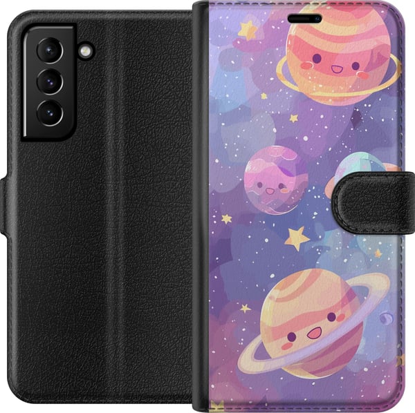 Kompatibelt Plånboksfodral till Samsung Galaxy S21+ 5G Rymden Söt