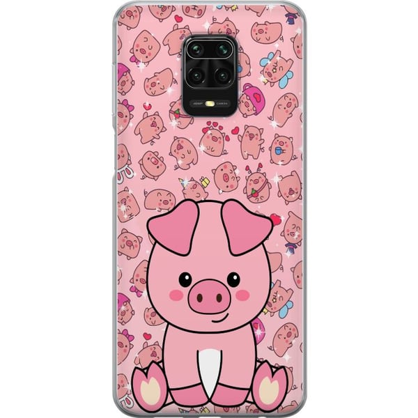 Kompatibel Mobilcover til Xiaomi Redmi Note 9S Kawaii Gris Sød Lyserød Dyr Anime