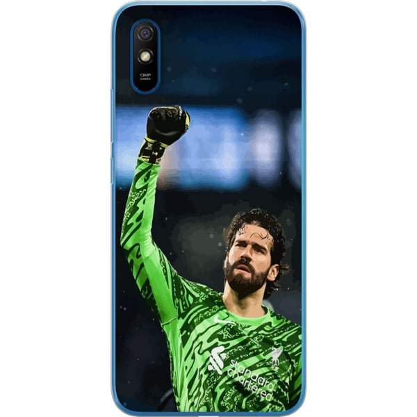 Kompatibelt Mobilskal till Xiaomi Redmi 9A Alisson Liverpool Brasilien enda målvakten på listan fotboll keeper reflexsnabb stabil trygg och viktig si