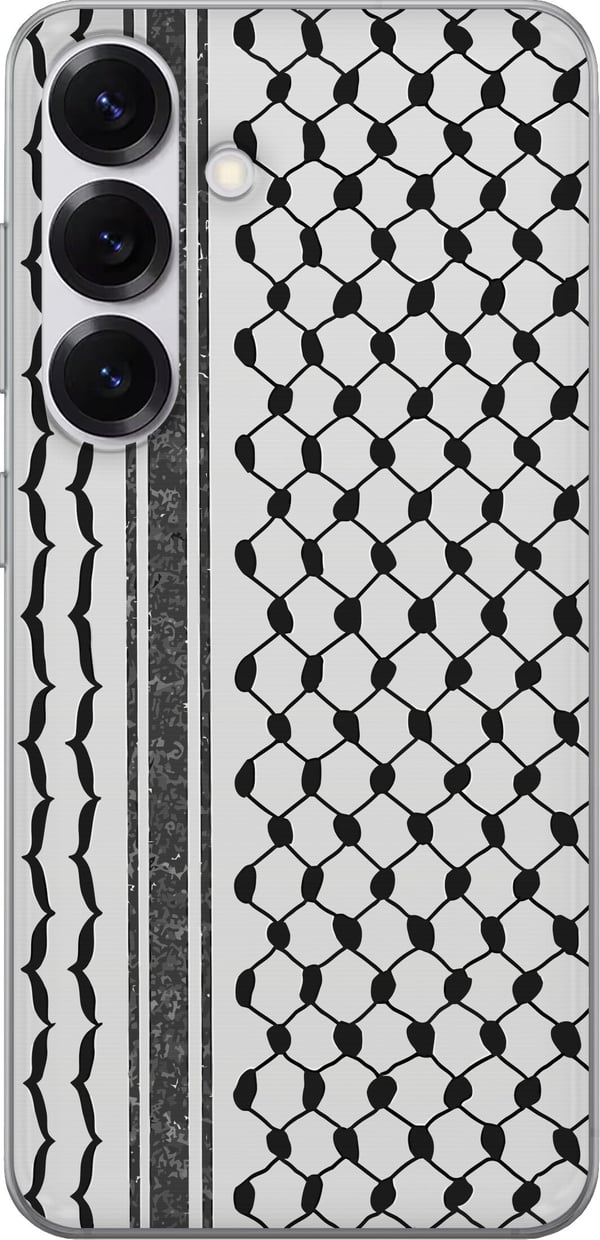 Kompatibelt Mobilskal till Samsung Galaxy S25 Palestinskt mönster – inspirerat av keffiyeh-tyg i traditionell stil