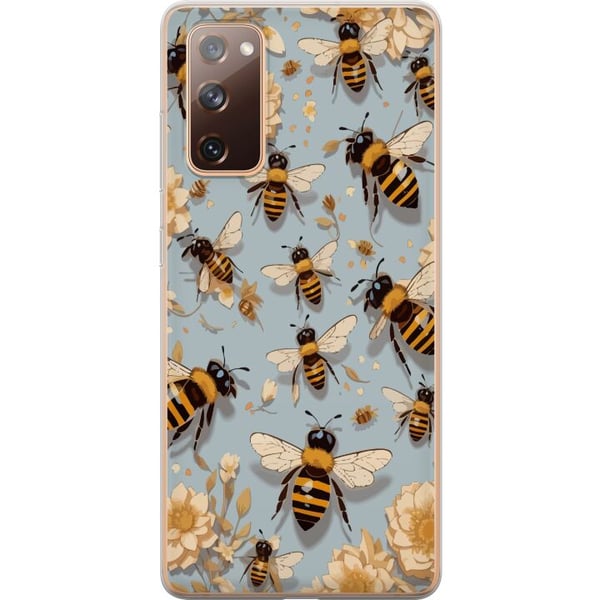Kompatibelt Mobilskal till Samsung Galaxy S20 FE Bin och blommor blå bakgrund naturinspirerad design med charm och färg för somrigt uttryck