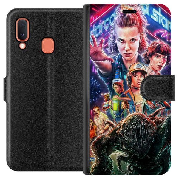 Kompatibelt Plånboksfodral till Samsung Galaxy A20e Stranger Things Kompatibelt Plånboksfodral till Samsung Galaxy A20e Stranger Things