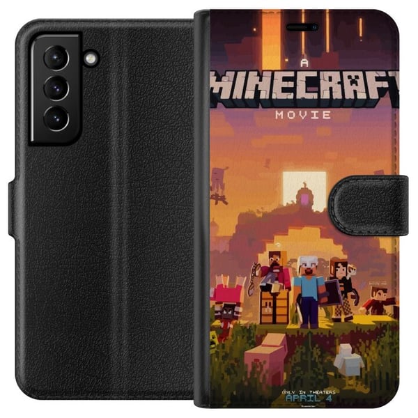 Kompatibelt Lommeboketui til Samsung Galaxy S21+ 5G Minecraft Pixel Blokkbyggespill Kompatibelt Lommeboketui til Samsung Galaxy S21+ 5G Minecraft Pixel Blokkbyggespill