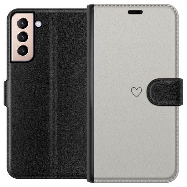 Kompatibel Tegnebogsetui til Samsung Galaxy S21 Lille Hjerte