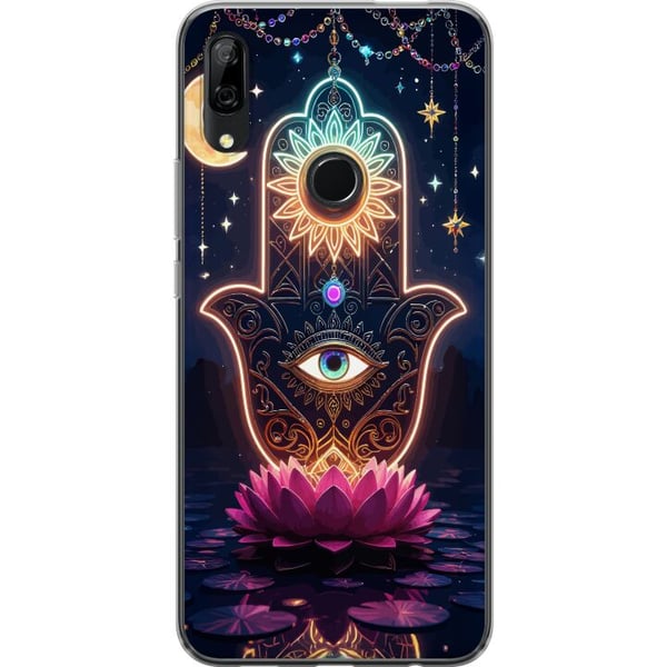 Kompatibelt Mobilskal till Huawei P Smart Z Symbolisk handillustration med öga, blomma och ljus