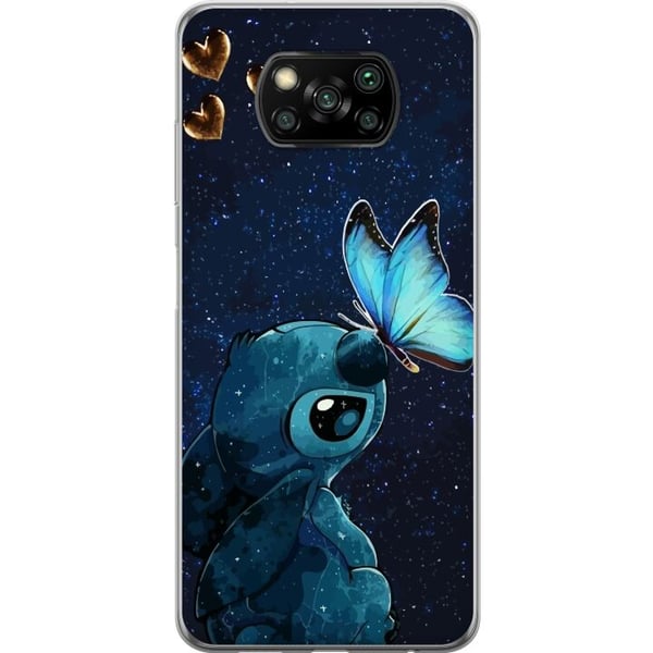 Kompatibel Mobilcover til Xiaomi Poco X3 NFC Stitch sommerfugl