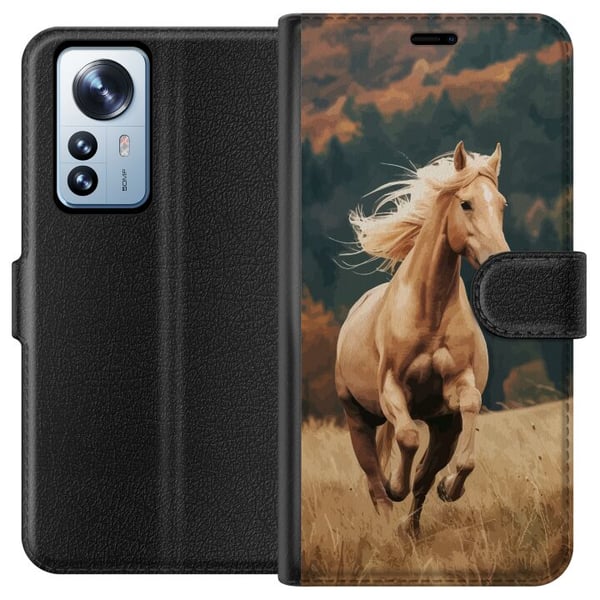 Yhteensopiva Lompakkokotelo Xiaomi 12 Pro Juokseva Hevonen