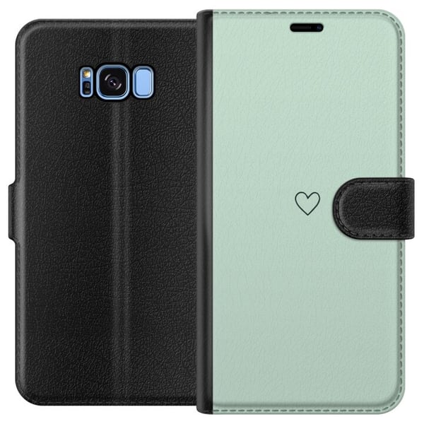 Kompatibelt Lommeboketui til Samsung Galaxy S8 Enkelt Hjerte