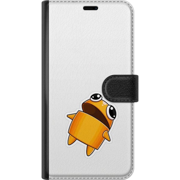 Kompatibelt Plånboksfodral till Samsung Galaxy S9+ Orange tecknad figur med stora ögon och dynamisk pose i energifylld lekfull stil