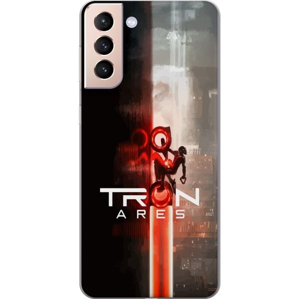 Yhteensopiva Puhelinkuori Samsung Galaxy S21 Tron Ares sähköinen ruudukkotyyli, moderni sci-fi-design, jossa on voimakkaita värejä, valotehosteita ja