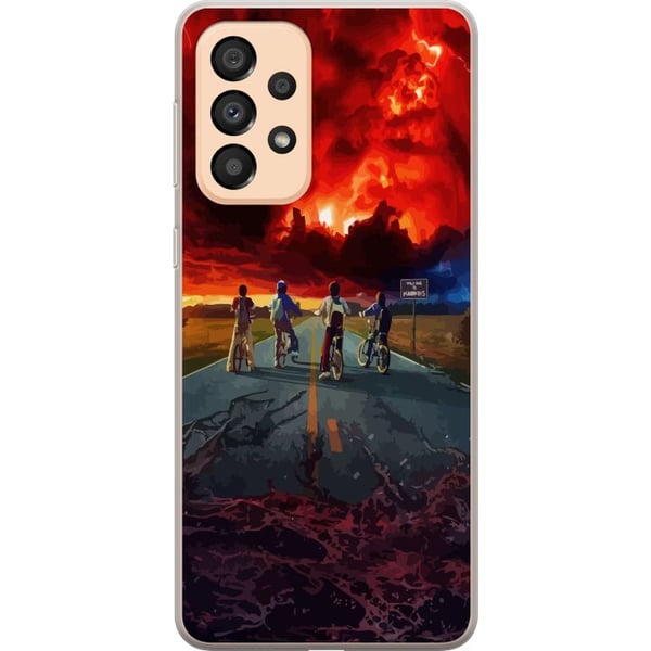 Yhteensopiva Puhelinkuori Samsung Galaxy A33 5G Tieteisfiktion inspiroima seikkailujuliste, jossa pyöräileviä lapsia – dramaattinen taivas ja nostalg Yhteensopiva Puhelinkuori Samsung Galaxy A33 5G Tieteisfiktion inspiroima seikkailujuliste, jossa pyöräileviä lapsia – dramaattinen taivas ja nostalg