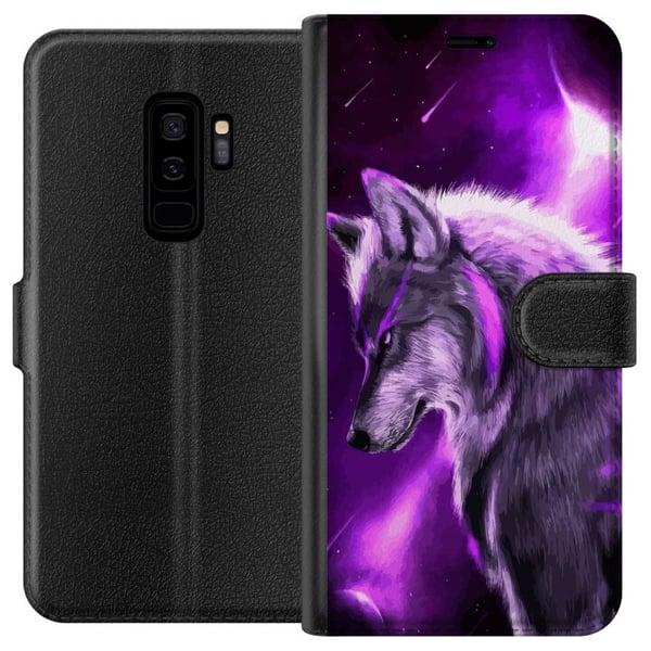 Kompatibelt Plånboksfodral till Samsung Galaxy S9+ Lila Varg Kompatibelt Plånboksfodral till Samsung Galaxy S9+ Lila Varg