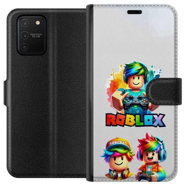 Kompatibelt Lommeboketui til Samsung Galaxy S10 Lite Roblox Rainbow Gamer Design fargerik spillverden med karakterer i regnbuefarger fylt med glede o Kompatibelt Lommeboketui til Samsung Galaxy S10 Lite Roblox Rainbow Gamer Design fargerik spillverden med karakterer i regnbuefarger fylt med glede o