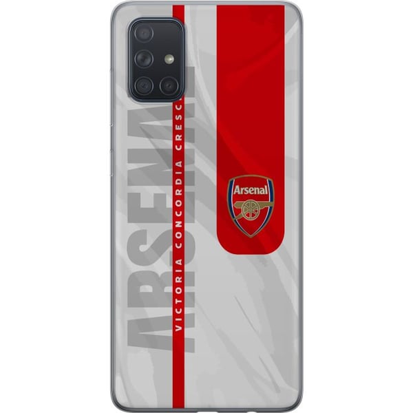 Kompatibel Mobilcover til Samsung Galaxy A71 Arsenal FC-våbenskjold fodboldklubplakat Gunners Premier League-logo rød hvid baggrund retrodesignkunst