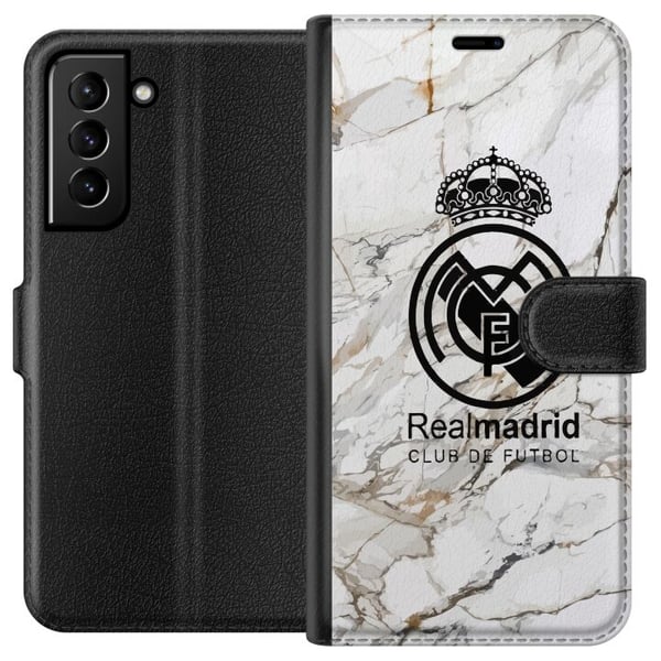Kompatibelt Lommeboketui til Samsung Galaxy S21+ 5G Real Madrid Kompatibelt Lommeboketui til Samsung Galaxy S21+ 5G Real Madrid