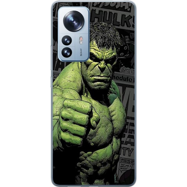 Kompatibel Mobilcover til Xiaomi 12 Pro Hulk-motiv i tegneseriestil, kraftfuldt design med grønne nuancer til Marvel- og superheltefans