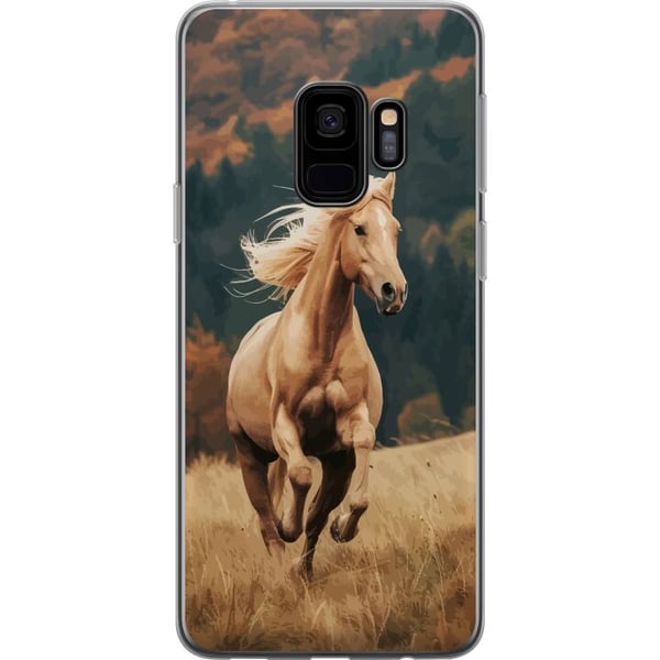 Yhteensopiva Puhelinkuori Samsung Galaxy S9 Tyylikäs hevonen juoksee kauniiden värien ja luonnon tunnelman täyttämien syyskenttien halki, vaikuttava Yhteensopiva Puhelinkuori Samsung Galaxy S9 Tyylikäs hevonen juoksee kauniiden värien ja luonnon tunnelman täyttämien syyskenttien halki, vaikuttava