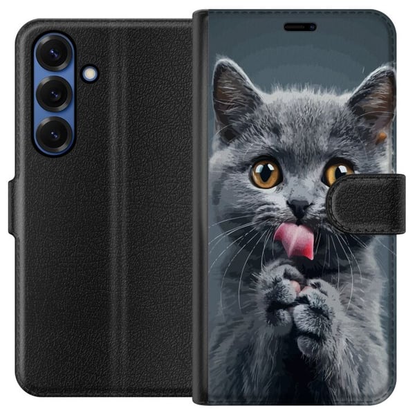 Kompatibelt Lommeboketui til Samsung Galaxy S25+ Katt Kompatibelt Lommeboketui til Samsung Galaxy S25+ Katt