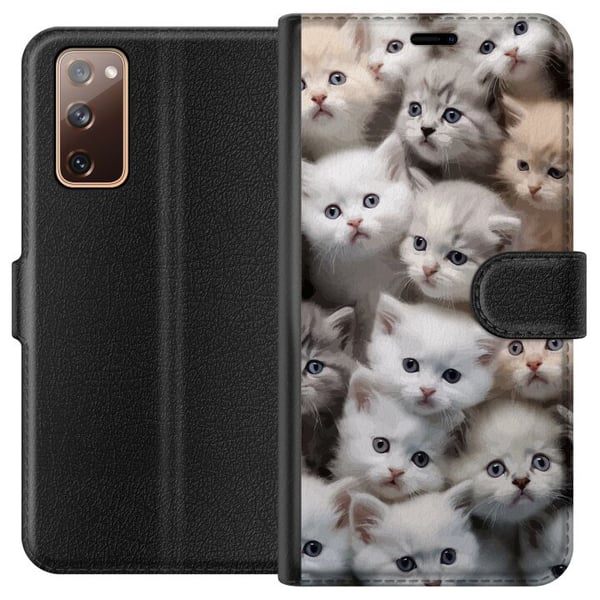 Kompatibelt Plånboksfodral till Samsung Galaxy S20 FE Katter