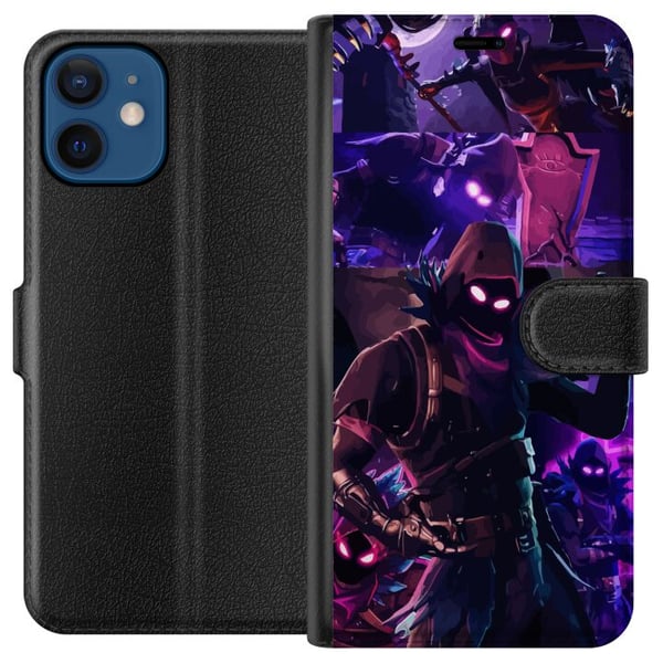 Kompatibelt Lommeboketui til Apple iPhone 12 Fortnite Raven