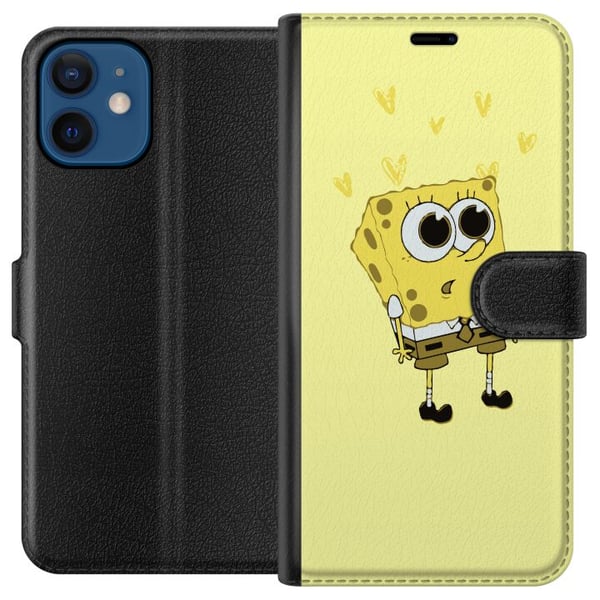 Kompatibelt Lommeboketui til Apple iPhone 12 Svampebob Firkant