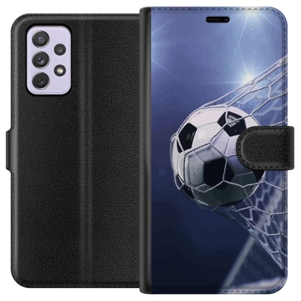 Kompatibelt Plånboksfodral till Samsung Galaxy A52s 5G Football Speed Net Sport Match Play