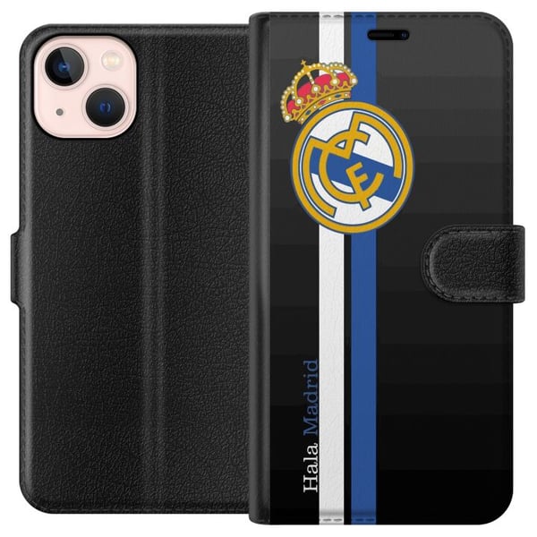 Kompatibelt Plånboksfodral till Apple iPhone 13 mini Real Madrid Kompatibelt Plånboksfodral till Apple iPhone 13 mini Real Madrid