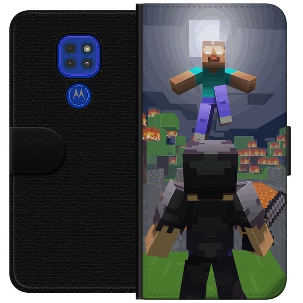 Kompatibel Tegnebogsetui til Motorola Moto G9 Play Minecraft