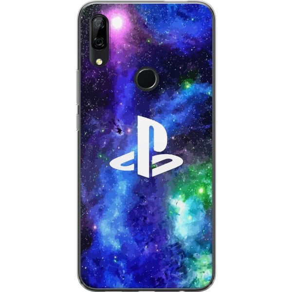 Kompatibel Mobilcover til Huawei P Smart Z PlayStation-logo mod galaksebaggrund kosmisk gamingdesign til gamere og konsolfans