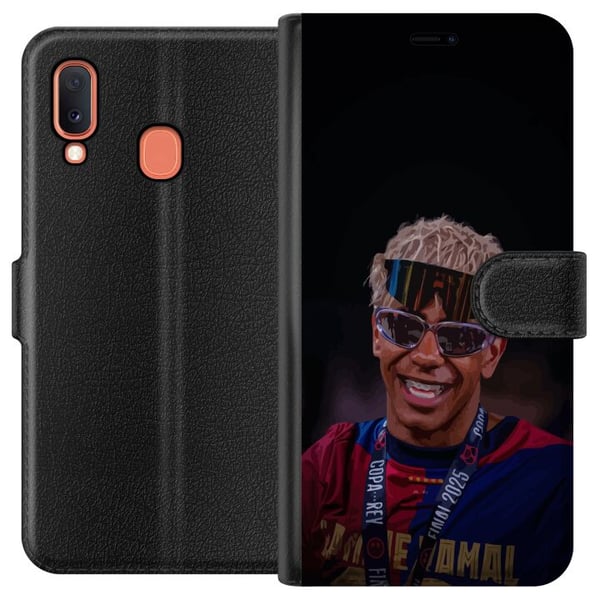 Kompatibelt Plånboksfodral till Samsung Galaxy A20e Lamine Yamal mobilskal i stilren sportdesign Kompatibelt Plånboksfodral till Samsung Galaxy A20e Lamine Yamal mobilskal i stilren sportdesign