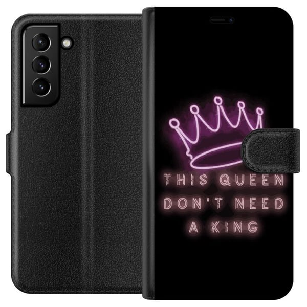 Kompatibelt Lommeboketui til Samsung Galaxy S21+ 5G Dronning Sitat Jentekraft Feminist Kompatibelt Lommeboketui til Samsung Galaxy S21+ 5G Dronning Sitat Jentekraft Feminist