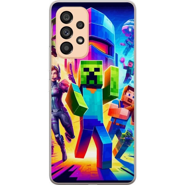 Kompatibelt Mobildeksel til Samsung Galaxy A53 5G Fortnite vs Minecraft