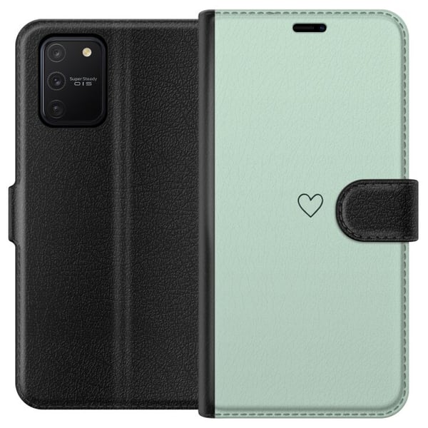 Kompatibelt Lommeboketui til Samsung Galaxy S10 Lite Enkelt Hjerte Kompatibelt Lommeboketui til Samsung Galaxy S10 Lite Enkelt Hjerte
