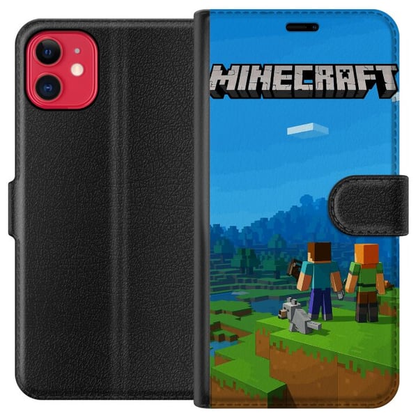 Kompatibelt Plånboksfodral till Apple iPhone 11 Minecraft Key Art Kompatibelt Plånboksfodral till Apple iPhone 11 Minecraft Key Art