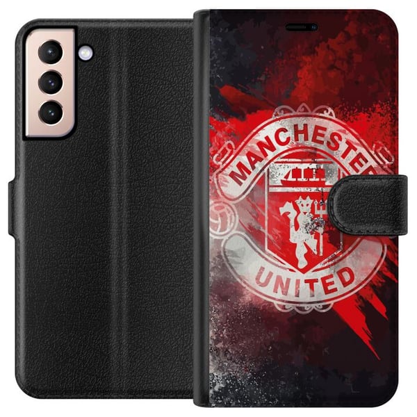 Kompatibel Tegnebogsetui til Samsung Galaxy S21 Manchester United F.C.