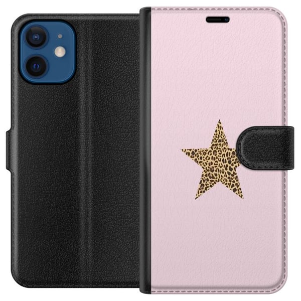 Yhteensopiva Lompakkokotelo Apple iPhone 12 mini Leopard tähti