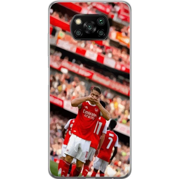 Kompatibel Mobilcover til Xiaomi Poco X3 NFC Arsenal-illustration – Martin Ødegaard i fodboldtrøje, målgestusdesign