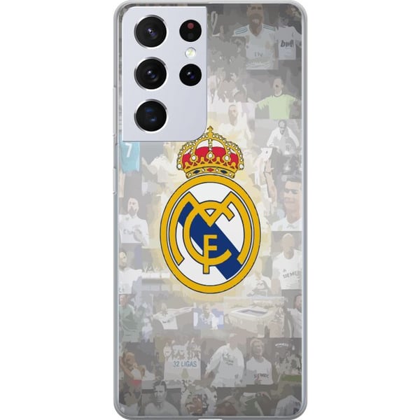 Kompatibelt Mobildeksel til Samsung Galaxy S21 Ultra 5G Real Madrid Kompatibelt Mobildeksel til Samsung Galaxy S21 Ultra 5G Real Madrid