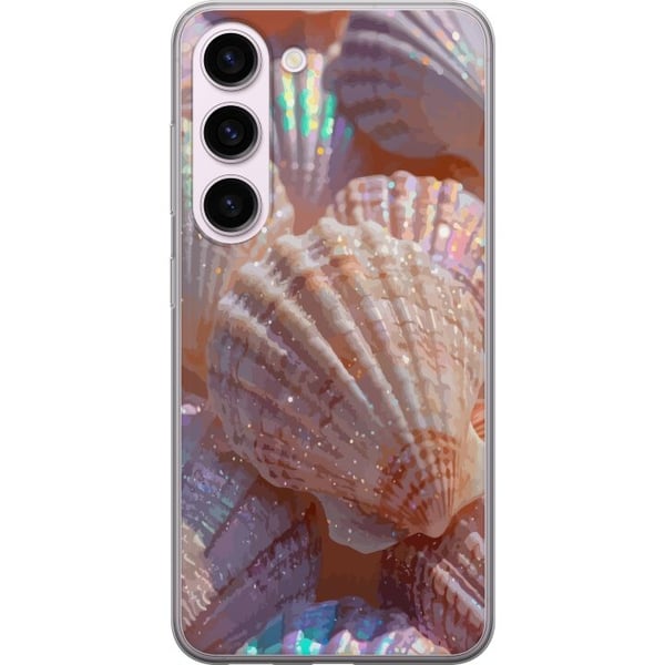Kompatibel Mobilcover til Samsung Galaxy S23 Muslingeskal glitrende design i pastel og skinnende nuancer inspireret af hav strand og sommerens smukke Kompatibel Mobilcover til Samsung Galaxy S23 Muslingeskal glitrende design i pastel og skinnende nuancer inspireret af hav strand og sommerens smukke