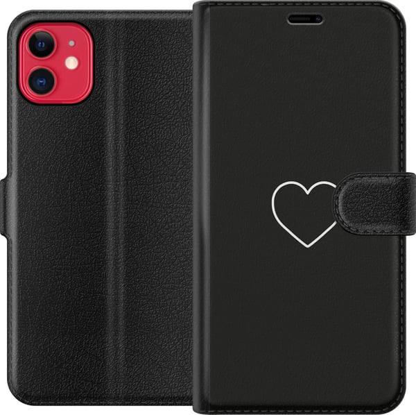 Yhteensopiva Lompakkokotelo Apple iPhone 11 Sydän